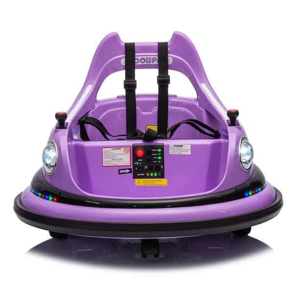 12V Ride on Bumper Car for Kids,Electric Car for Kids, W/Remote Control, Led Lights, Bluetooth and 360° Spin