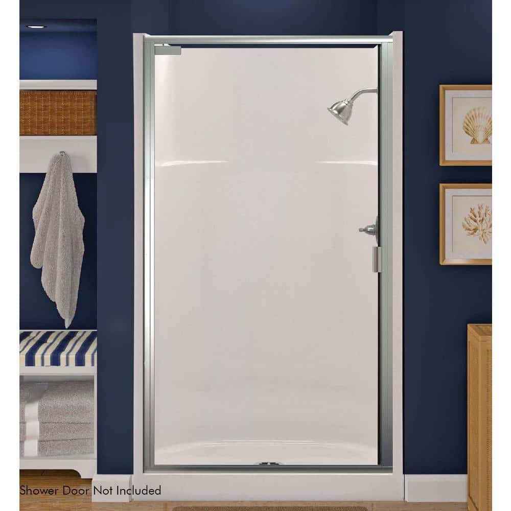 Everyday 32 in. x 32 in. x 72 in. 1-Piece Shower Stall with Center Drain in