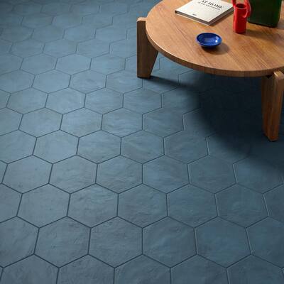 Hexagon Blue Tile Flooring The, Blue Hexagon Floor Tile Canada