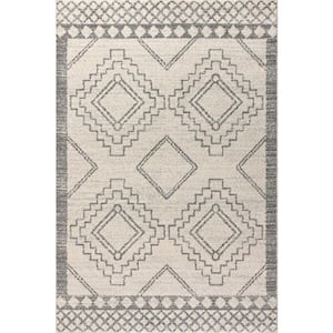 Amir Moroccan Beni Souk Cream/Gray 12 ft. x 15 ft. Area Rug