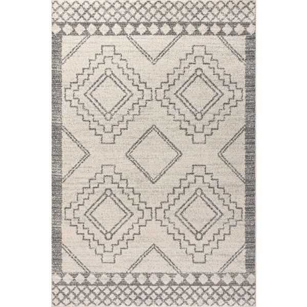 Amir Moroccan Beni Souk Cream/Gray 12 ft. x 15 ft. Area Rug