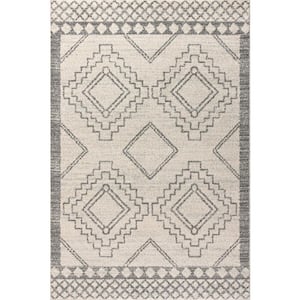 Amir Moroccan Beni Souk Cream/Gray 8 ft. x 10 ft. Area Rug
