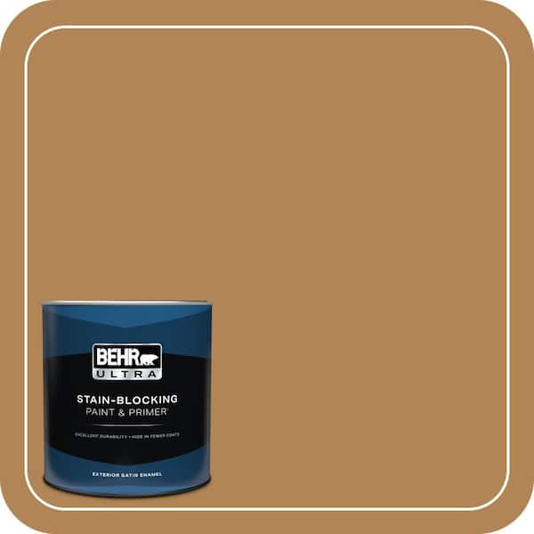 BEHR ULTRA 1 qt. #S290-6 Golden Rice Satin Enamel Exterior Paint ...