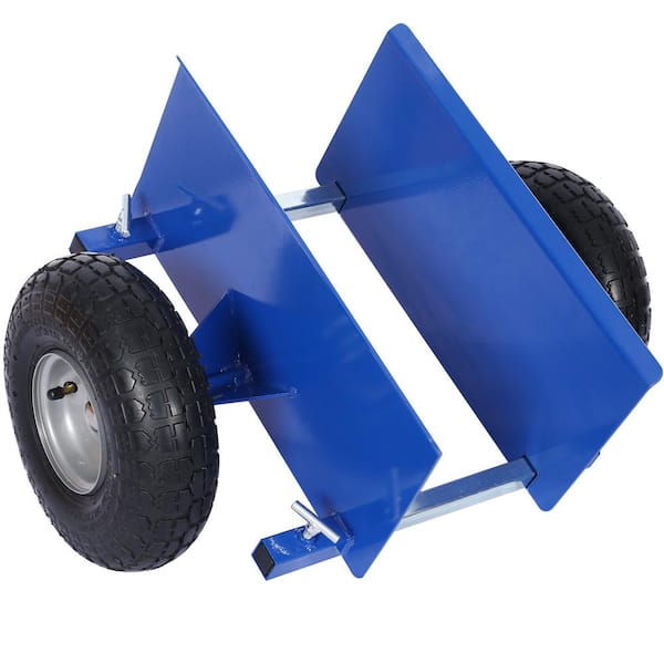 Amucolo 600 lbs. Load Capacity Blue Panel Dolly Lumber Transfer with Pneumatic Wheels