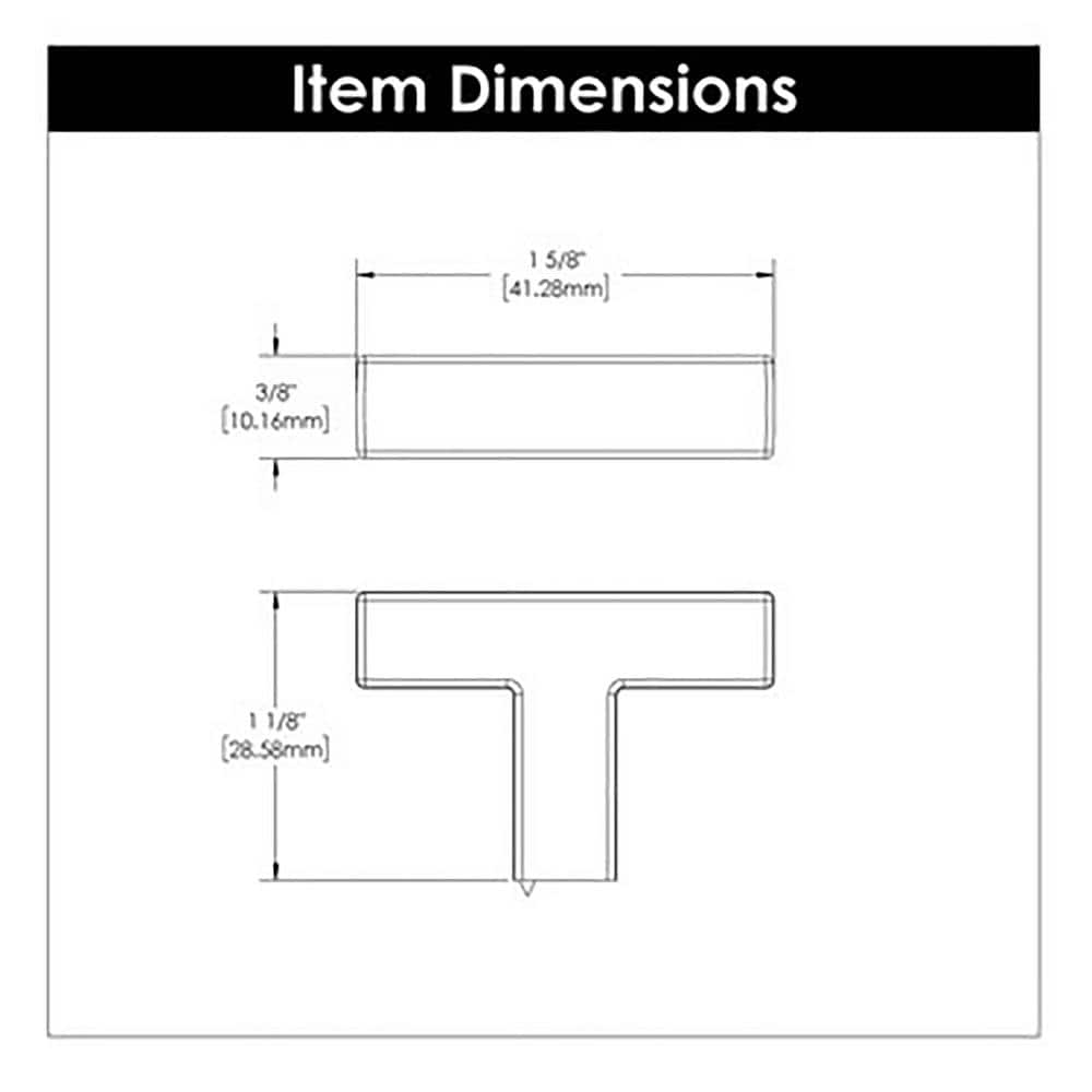 Skylight Collection Elusive Golden Nickel T-Knob 1-5/8 Inch