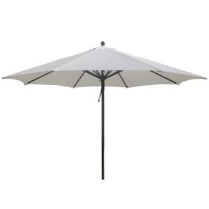 12 ft. Aluminum Round Patio Market Umbrella with Push Button in White