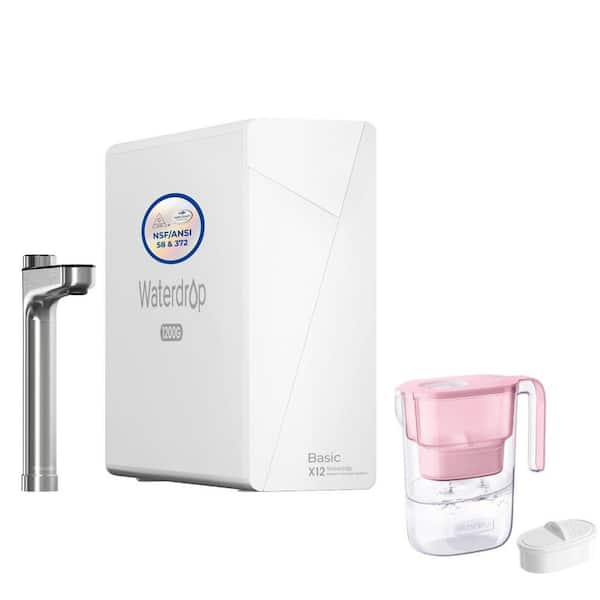 X12 Alkaline Mineral PH RO System 11-Stage Filtration NSF/ANSI Certified BPA-Free Elfin Pink Water Filter Pitcher 7-Cup