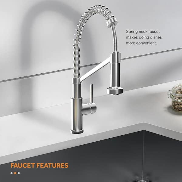 Alpha International 36" Undermount Stainless Steel Equal Bowl Kitchen Sink – 10" Deep, Brushed