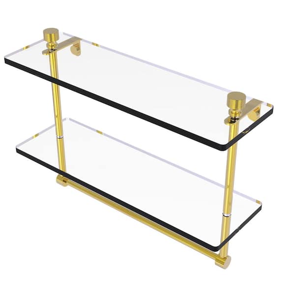 Antique Gold Fine Brass Bathroom Shelf Double Shower Caddy Basket Two Tier  Draining Hardware