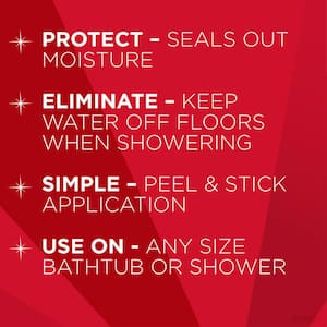 5.5 in. x 7 in. Small Adhesive Plastic Splash Guard for Showers and Tubs Guard (2-Piece)