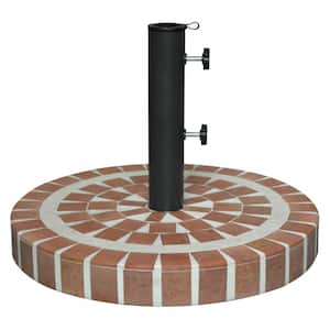 65 lbs. Mosaic Patio Umbrella Base in Red