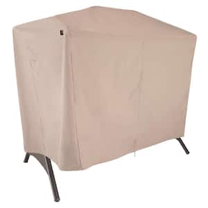 Chalet Water Resistant 2-Seat Outdoor Patio Canopy Swing Cover, 87 in. W x 64 in. D x 66 in. H, Beige