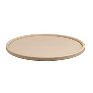 Contempo 14 in. Round Serving Tray in Beige