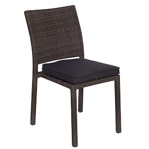 Liberty Grey Patio Dining Chair with Grey Cushion (4-Pack)
