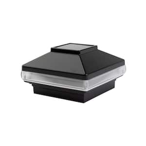 4 in. x 4 in. Black Plastic Solar Band LED VersaCap