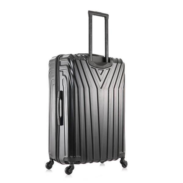 InUSA Vasty Lightweight Hardside Spinner Black 3-Piece Luggage set