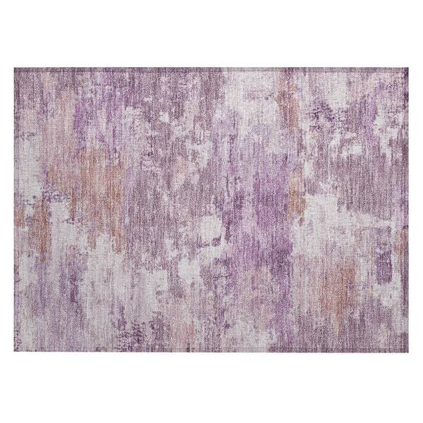 Chantille Machine Washable Indoor/Outdoor Abstract ACN2812 Plum 3 ft. x 4 ft. Area Rug