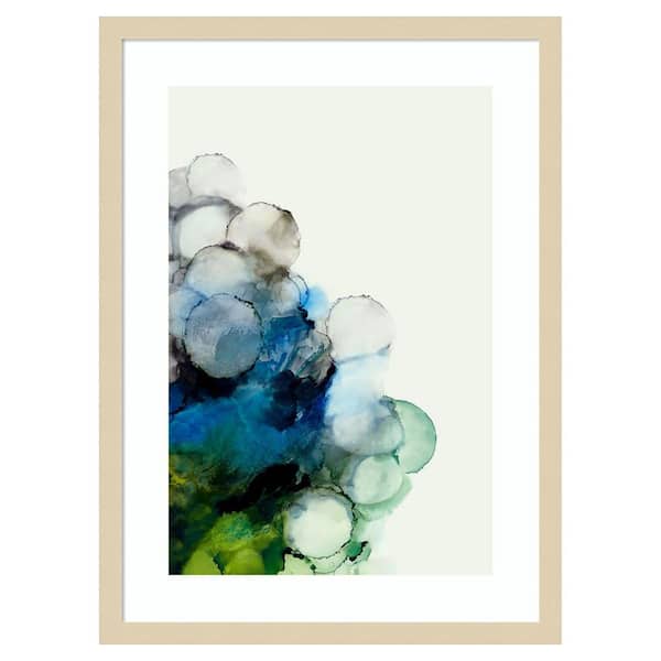 Amanti Art Blue Moss by PI Studio 1 Piece Framed Giclee Abstract Art Print 25 in. x 19 in.