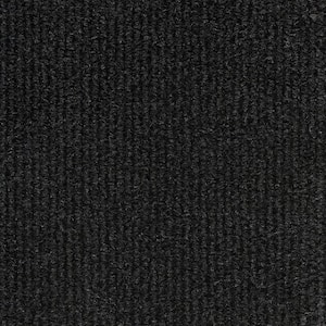Black Fabric Non-Pasted Moisture Resistant Wallpaper Roll (Covers 108 Sq. Ft.)