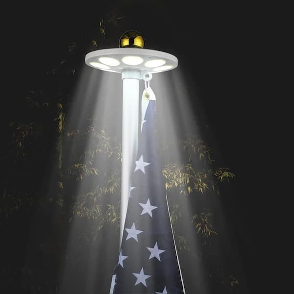 Unbranded 11/16 ft. 136 LED Flagpole Light Topper Hole