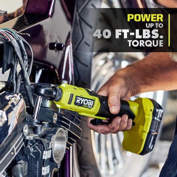 RYOBI - ONE+ 18V HP Brushless Cordless 1/4 in. High Speed Ratchet Kit with 2.0 Ah Battery and Charger