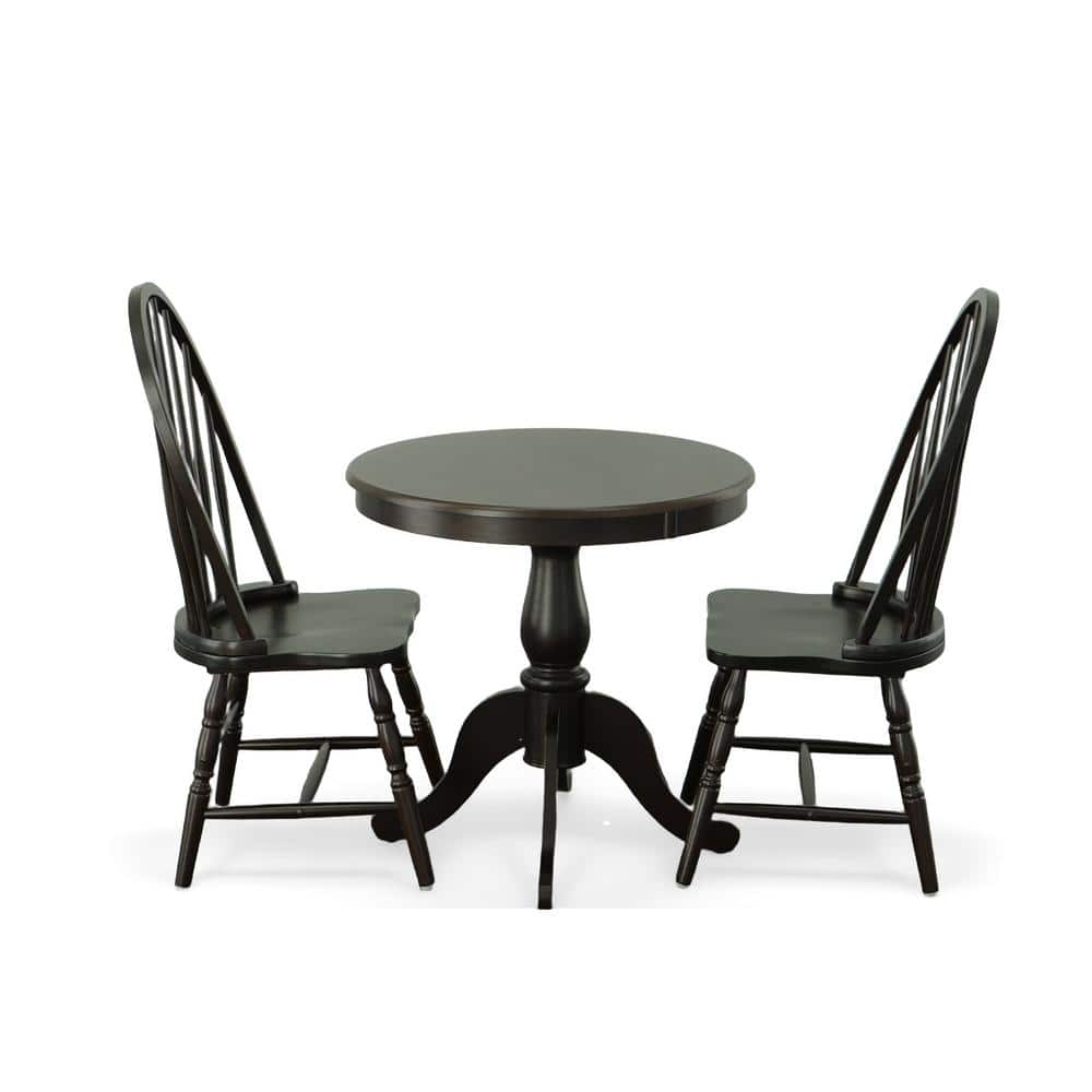 Espresso Medium Wood Round Pedestal Dining Table