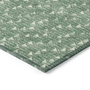 Chantille ACN514 Green 1 ft. 8 in. x 2 ft. 6 in. Machine Washable Indoor/Outdoor Geometric Area Rug