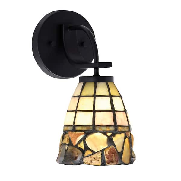 Unbranded Olympia 1-Light Matte Black Wall Sconce