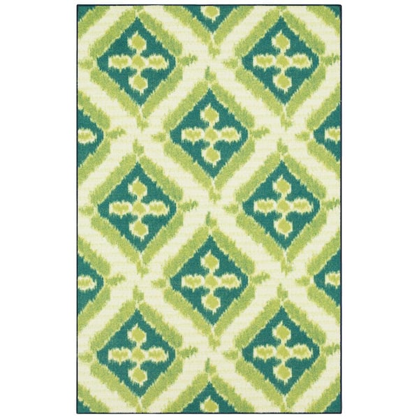 Mohawk Home Summer Splash Turquoise 5 ft. x 8 ft. Indoor/Outdoor Area Rug