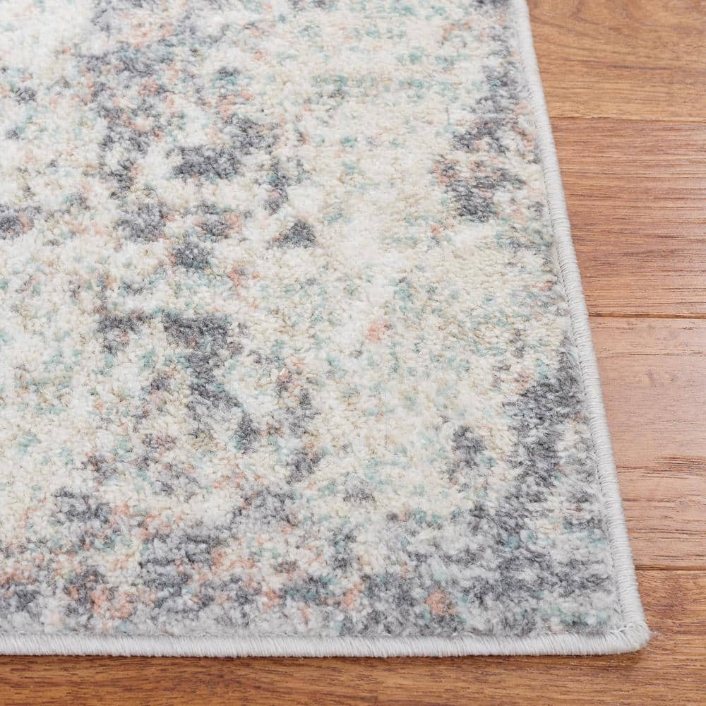 Amsterdam Gray and Beige Synthetic Area Rug