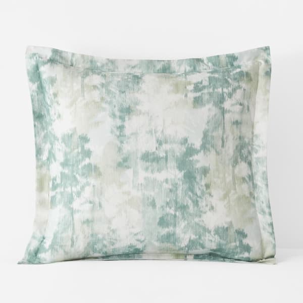The Company Store Legends Luxury Misty Forest Green Multi Cotton Euro Sham