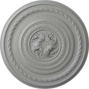 26-1/4" x 1-1/2" Pearl Urethane Ceiling Medallion (Fits Canopies up to 1-7/8"), Primed White