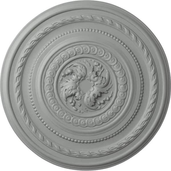 Ekena Millwork 26-1/4" x 1-1/2" Pearl Urethane Ceiling Medallion (Fits Canopies up to 1-7/8"), Primed White