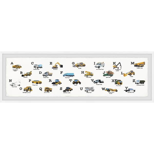 Unbranded "Vehicle Alphabet" by Marmont Hill Framed Travel Art Print 15 in. x 45 in.
