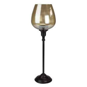 16.25 in. Golden Luster Brown Stemmed Votive Candle Holder