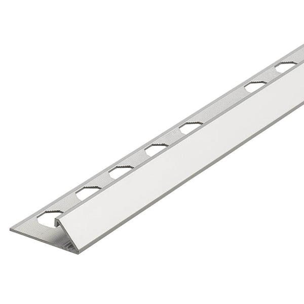 EMAC Novobisel Matt Silver 3/8 in. x 98-1/2 in. Aluminum Tile Edging Trim