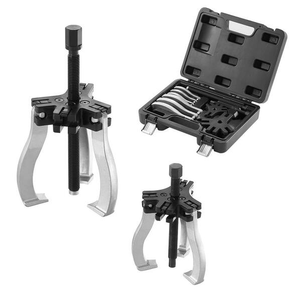 Gear Puller Set, 3 in. and 7 in. Puller Kit, 3 Jaw Gear Bearing Flywheel Pulley Removal Tool, External and Internal