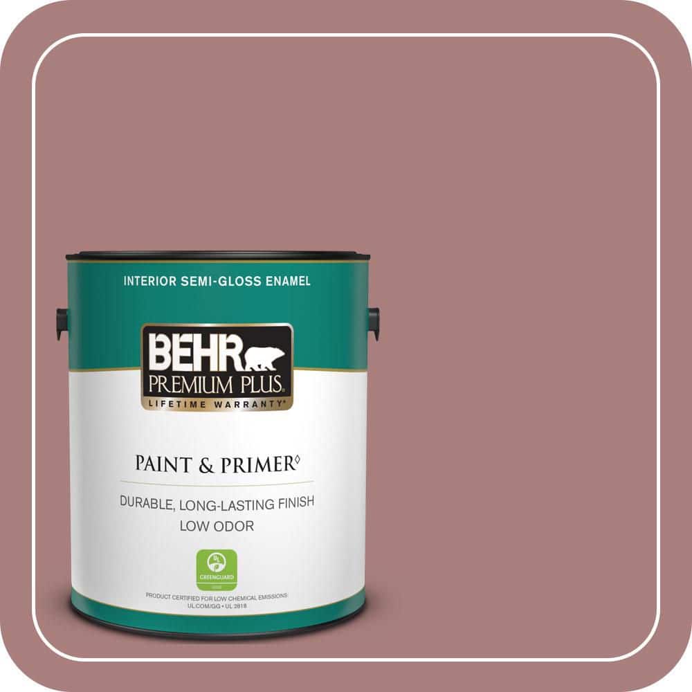 1 gal. #140F-4 Bedford Brown Semi-Gloss Enamel Low Odor Interior Paint & Primer price history on PriceWatchPro