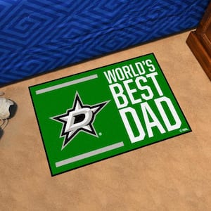 Dallas Stars World's Best Dad Green 1.5 ft. x 2.5 ft. Starter Area Rug