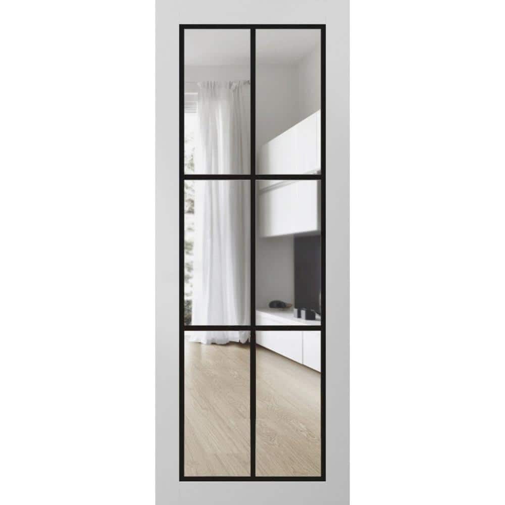 24 in. x 96 in. Solid Wood Clear Glass White Interior Door Slab price history on PriceWatchPro