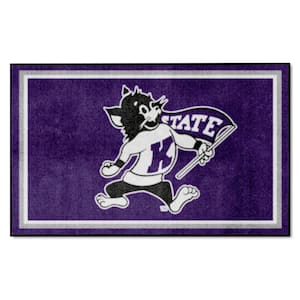 Kansas State Wildcats Purple 4 ft. x 6 ft. Plush Area Rug