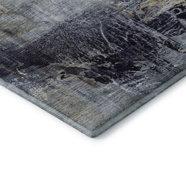 Mayfield Premium Machine Washable Abstract AMF2117 Sky 9 ft. x 12 ft. Area Rug