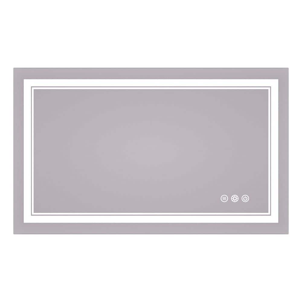 40 in. W x 24 in. H Rectangular Frameless LED Light Anti-Fog Wall Bathroom Vanity Mirror with Frontlit and Backlit price history on PriceWatchPro