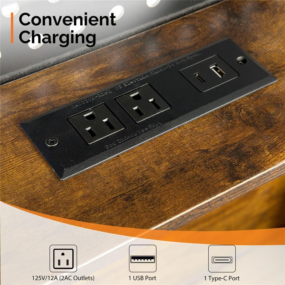 Multi-Colored Metal Frame King Size Platform Bed Floating Bed with LED Light and Charging Station Upholstered Headboard - thumbnail 6