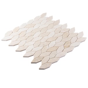 Channing Latte Elongated Hex Cream 12 in. x 12 in. Smooth Natural Stone Mosaic Wall and Floor Tile (5.3 sq. ft./Case)