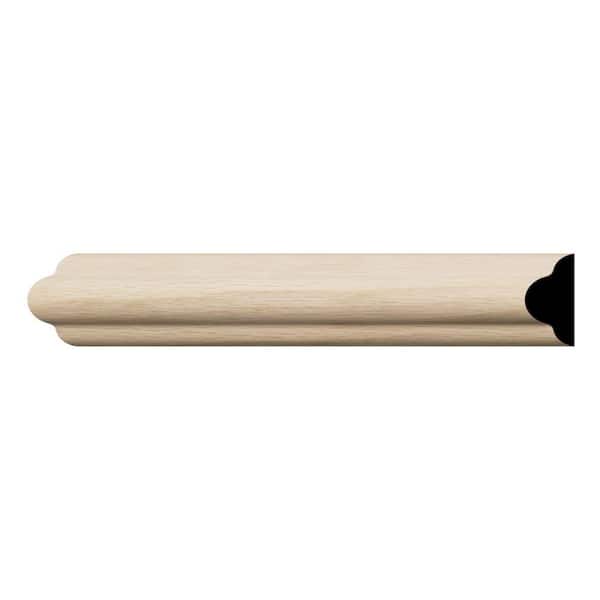 WM1215 0.56 in. D x 1.25 in. W x 96 in. L Wood (White Oak) Chair Rail Moulding