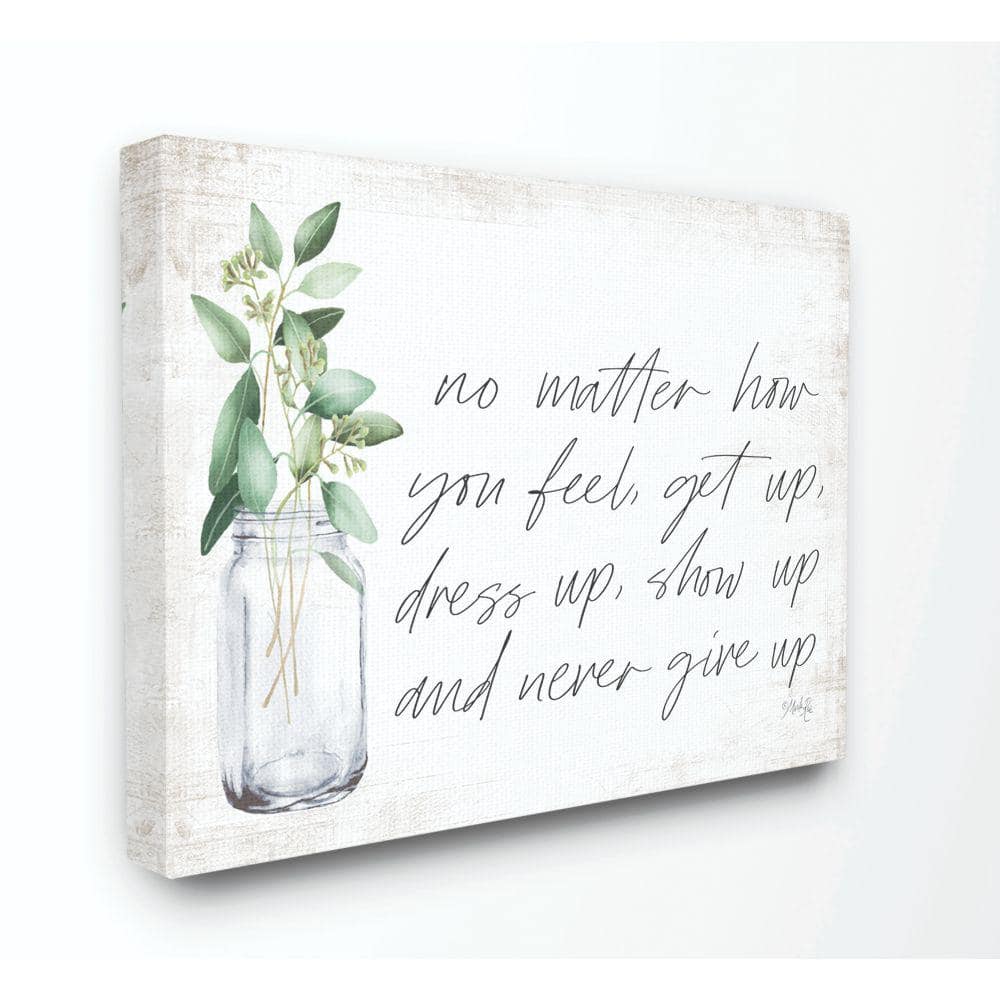 Inspirational Plants in Mason Jar Canvas Wall Art, 16 x 20