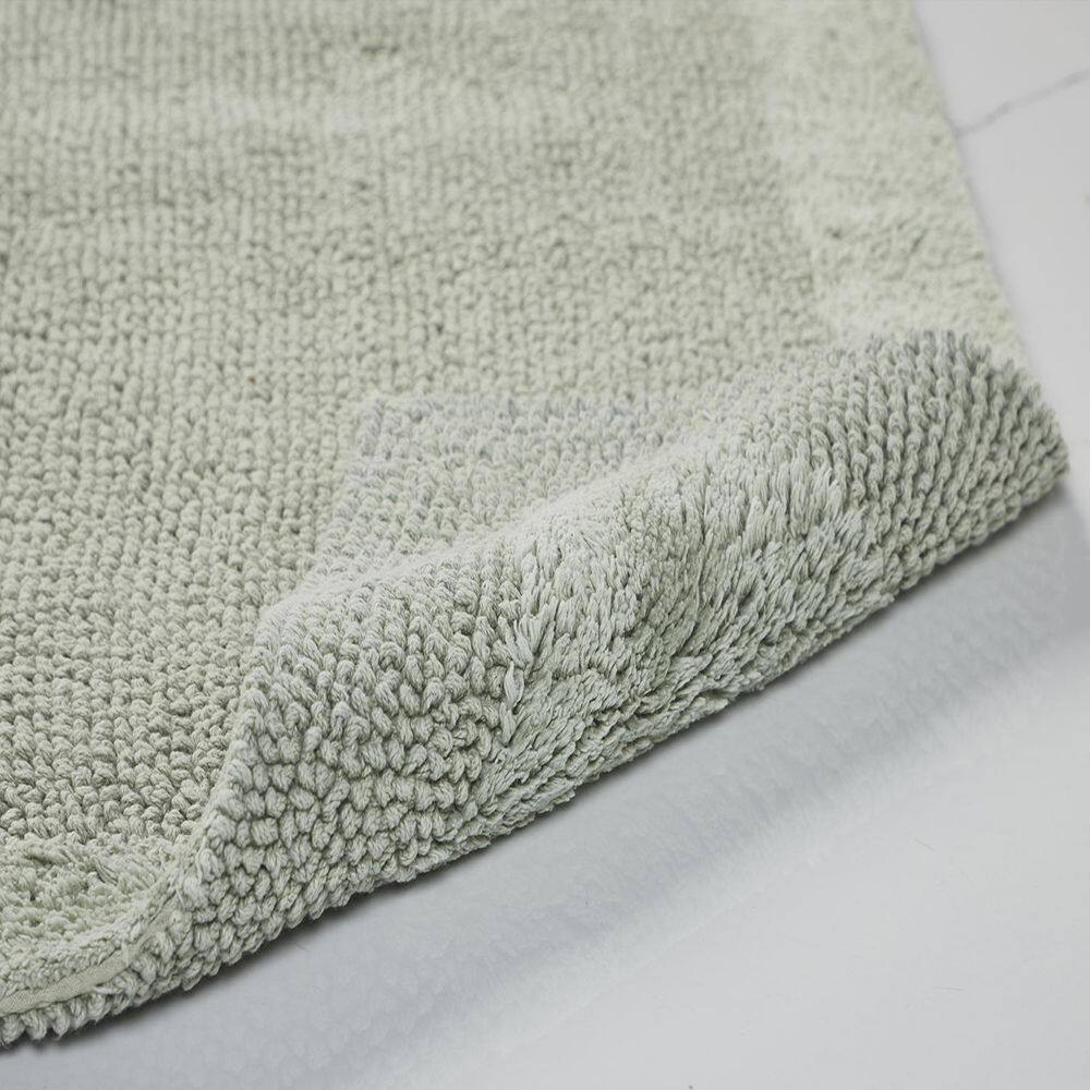 Dark Sage 20" x 20" Cotton Reversible Contour Bath Rug