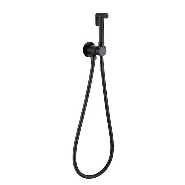 1 Handle Bidet Faucet with Handle Wall Mount Bidet Sprayer for Toilet with Rough-in Valve in Matte Black