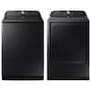 Samsung 5.2 cu. ft. Washer with Super Speed Wash and 7.4 cu. ft. Dryer in Brushed Black Set